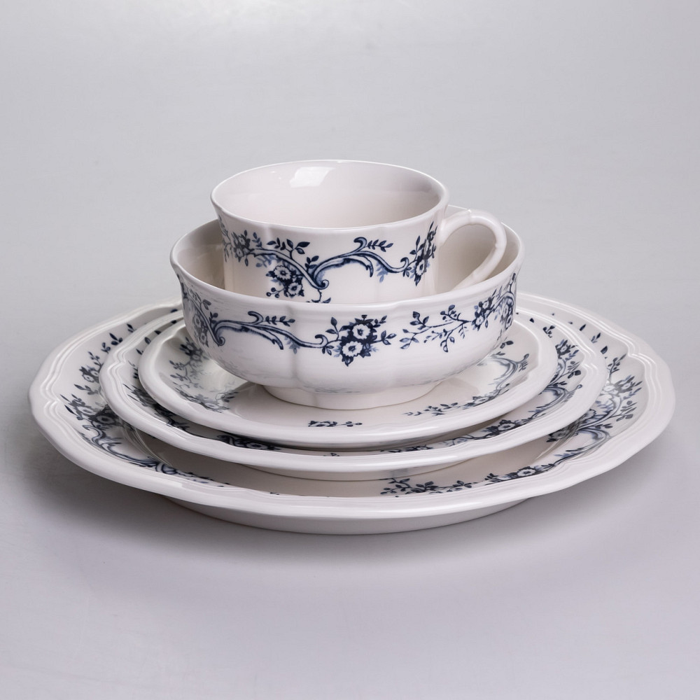 Столовий набір посуду тарілок і чашок 32 предмети на 6 персон Vintage порцеляновий YY78-10A Коломия - фото 8