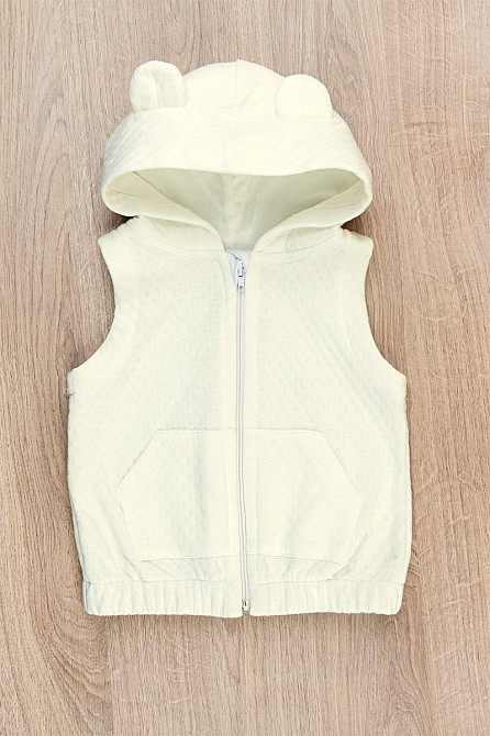 Жилет для малюків, капітон 100% бавовна, молочний топ 80 Крохатушка одяг Київ - фото 1