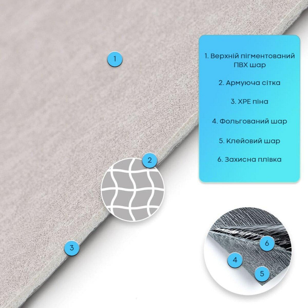 Самоклеюча гнучка шовкова штукатурка в рулоні 600х3000х2,5мм Перлинний сірий SW-00002998 Дніпро - фото 2