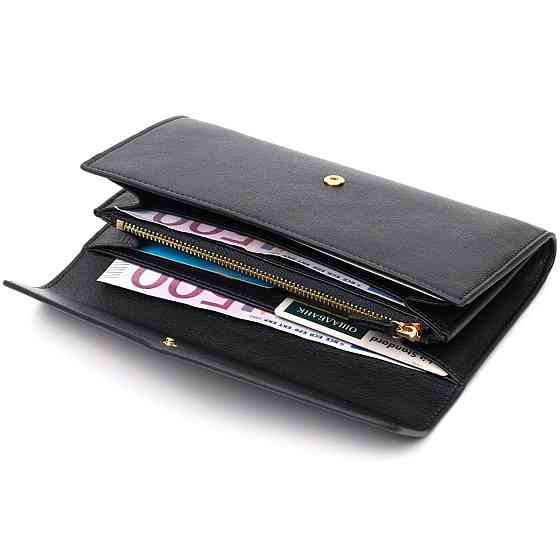 Женское вместительное портмоне из натуральной кожи Tony Bellucci 21976 Черный Киев