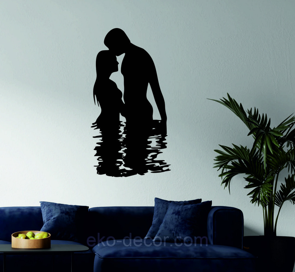 Декоративное настенное Панно «Он и Она», Декор на стену 90*48 см, Черный Киев - изображение 3