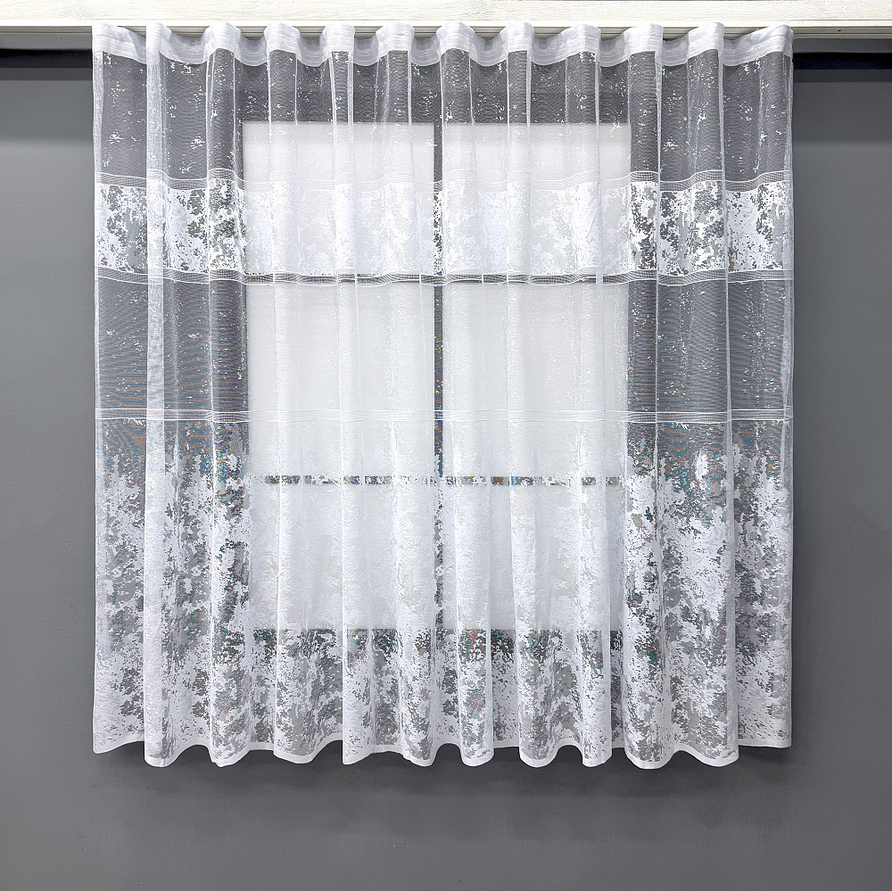 Тюль жаккард VR-Textil № 1604т Арка на кухню цвет белый 400х160 см (53-0020) Киев - изображение 2