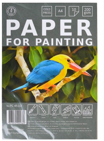 Папка для малювання "Графіка" А4 10арк. 200г/м РС4510Е п пакеті, шт Київ - фото 1