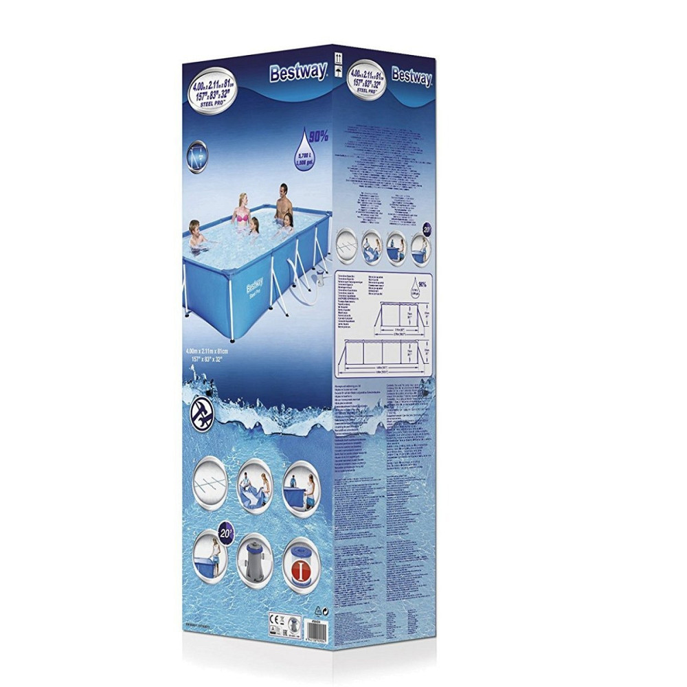 Круглий сімейний каркасний басейн 366х76 см фільтр з насосом "Бествей 56681" Київ - фото 2