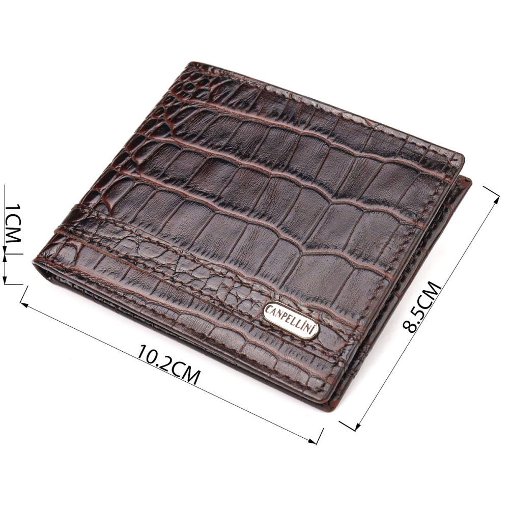 Затискач із натуральної фактурної шкіри CANPELLINI 21519 Коричневий Київ - фото 8