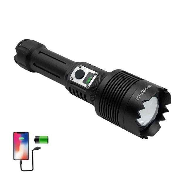 Потужний світлодіодний ліхтар Bailong, Тактичний ручний ліхтар для зсу, Тактичні ліхтарі акумуляторні AF-59 Львів - фото 3