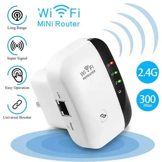 WIFI REPEATER Dynamode Усилитель сигнала, репитер. ретранслятор 300Mb Белый Коломия