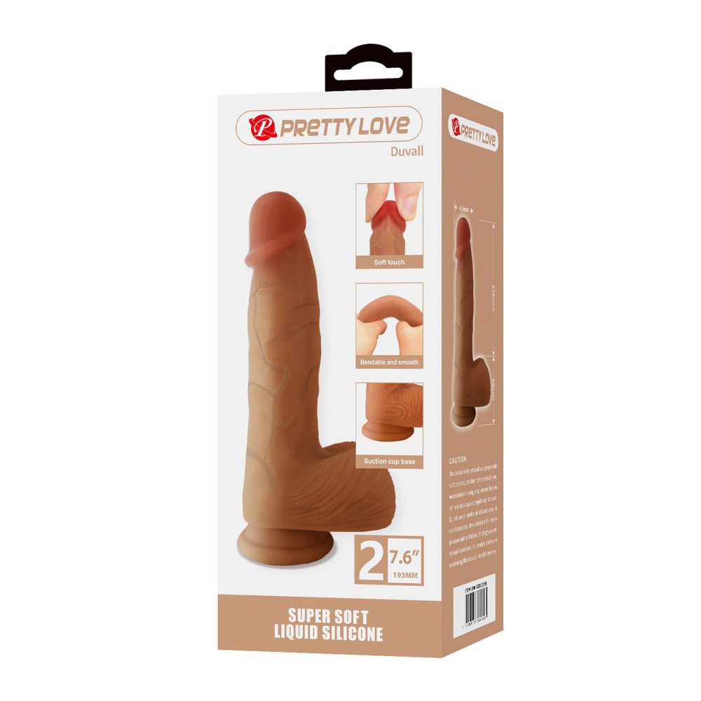 Фалоімітатор PRETTY LOVE Dwell 7.6 Super Soft Liquid Silicone Dildo Sex Aura Київ - фото 7