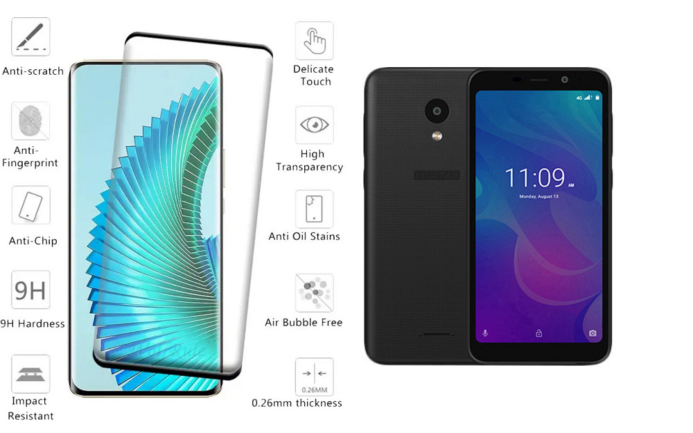 Захисне скло HyperGlass Pro для Meizu C9, Meizu C9 Pro – максимальна чутливість та захист Київ - фото 2
