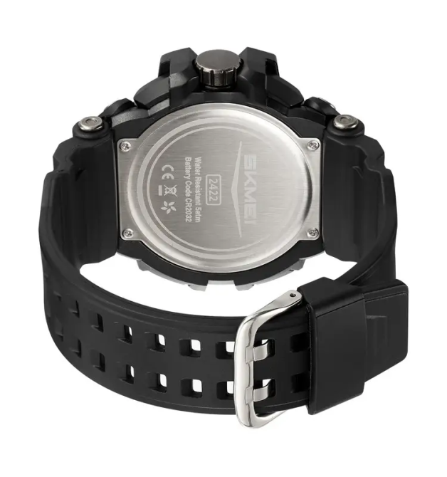 Годинник чоловічий наручний спортивний Skmei 2422 (Чорний з синім) Вінниця - фото 8