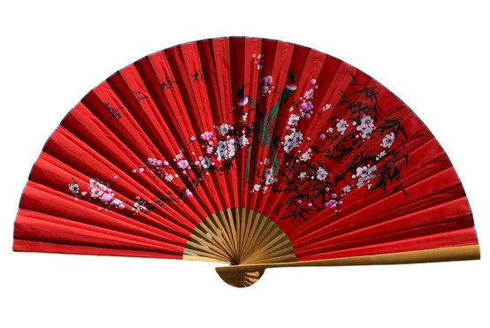 Настінний віяло для дому червоний Фазани Київ - фото 1