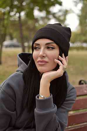 Женская шапка из ангоры Seo Черный Киев