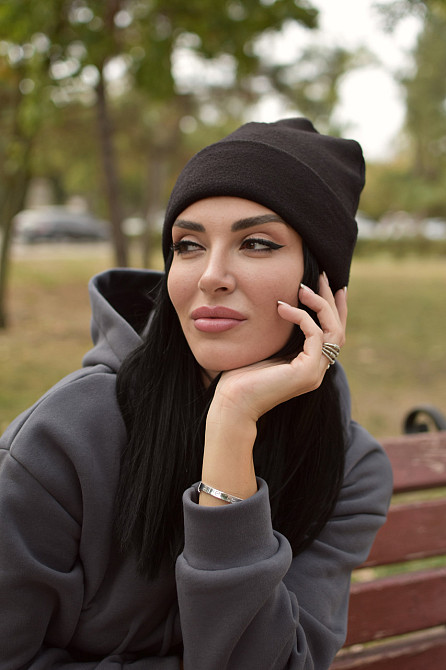 Женская шапка из ангоры Seo Черный Киев - изображение 1