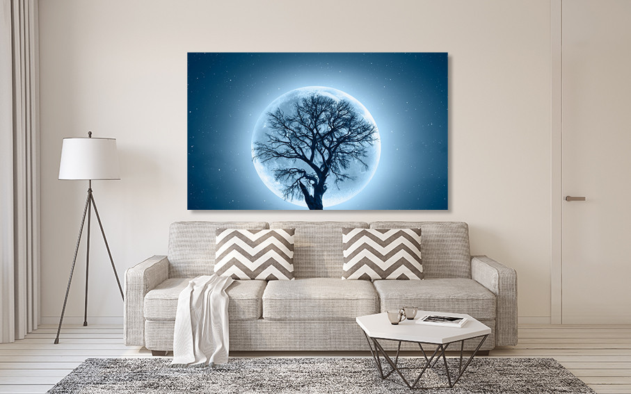 Картина холст в гостиную / спальню  Дерево в місяці   MLP_176 60x100 см Киев - изображение 2