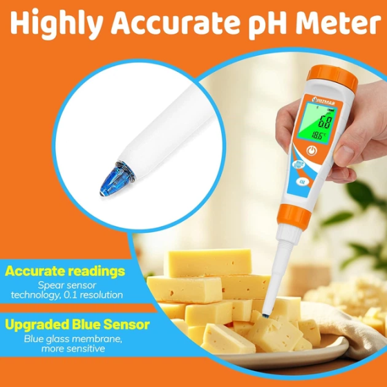 Цифровий pH-метр UIUZMAR для продуктів і води, Bluetooth, додаток, ATC, вимірювання pH і температури Київ