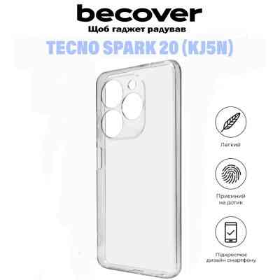 Чохол до мобільного телефона BeCover Tecno Spark 20 (KJ5n) Transparancy (710909) Вінниця