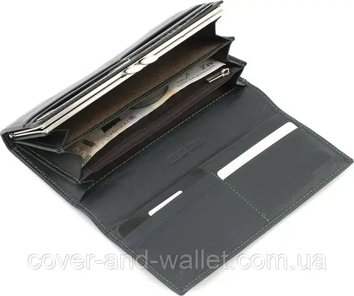 Женский кожаный кошелёк на магнитах красного цвета Marco Coverna MC 1411 Зеленый Киев - изображение 7