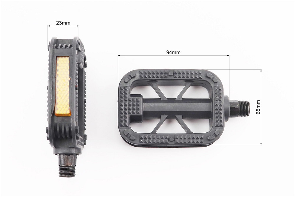 Педалі CHILD 9/16" (90x65x20mm) пластикові, чорні (без підшипників) Київ - фото 2