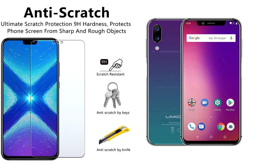 Захисне скло NeoGlass для Umidigi One Pro – надпрозоре та стійке Київ - фото 1