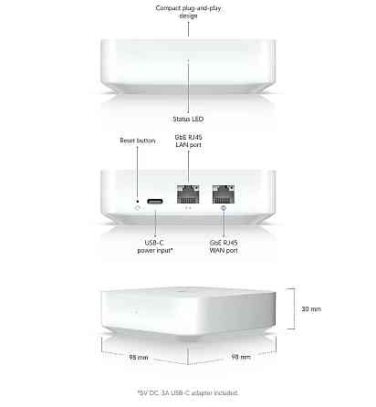 Маршрутизатор Ubiquiti Unifi UXG-Lite white Харків