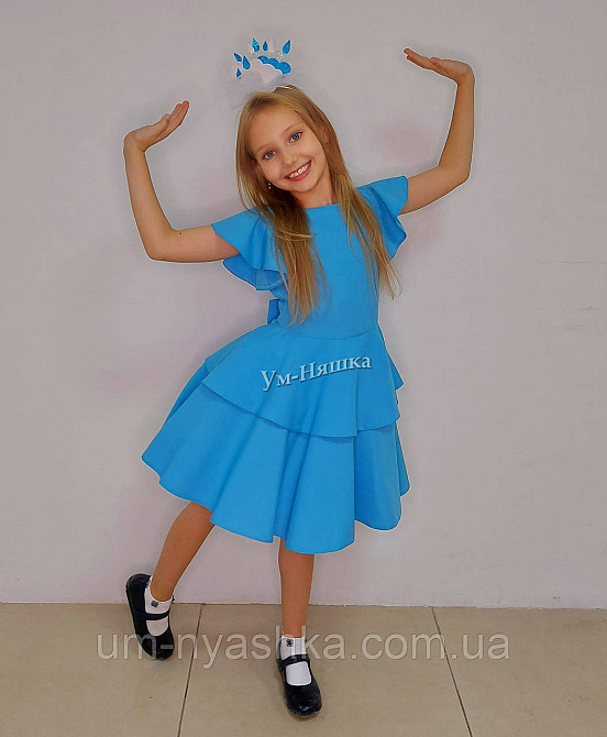 Голубое нарядное платье с блестками Капелька, Хмаринка, Завірюха, Морячка, Дождик на 4-11 лет Кривой Рог - изображение 2