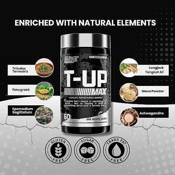 Бустер тестостерона Nutrex Research T-UP Max 60 caps Луцк