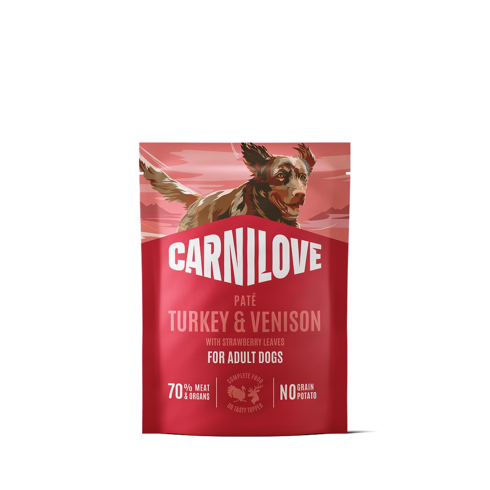 Корм вологий Carnilove Turkey & Venison with Stawberry Leaves для собак паштет індичка та оленина з листям полуниці 300 г Київ - фото 1