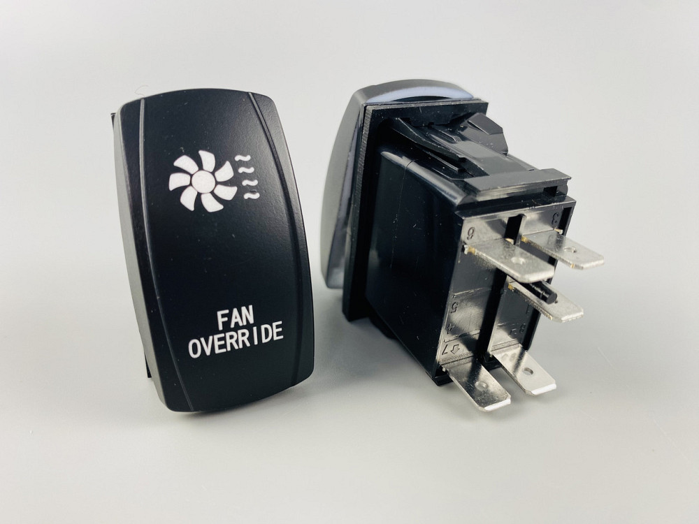 Лавіша вимикач ON-OFF, 4 ніжок, синя підсвітка, малюнок "додатковий вентилятор". Мукачево - фото 8