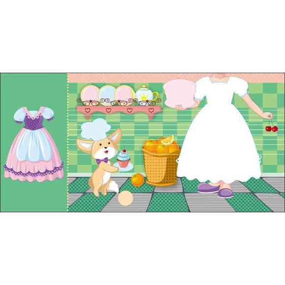 Дитяча книжка з наклейками Одягни ляльку "Принцеса Злата у казці" 615012 Вінниця