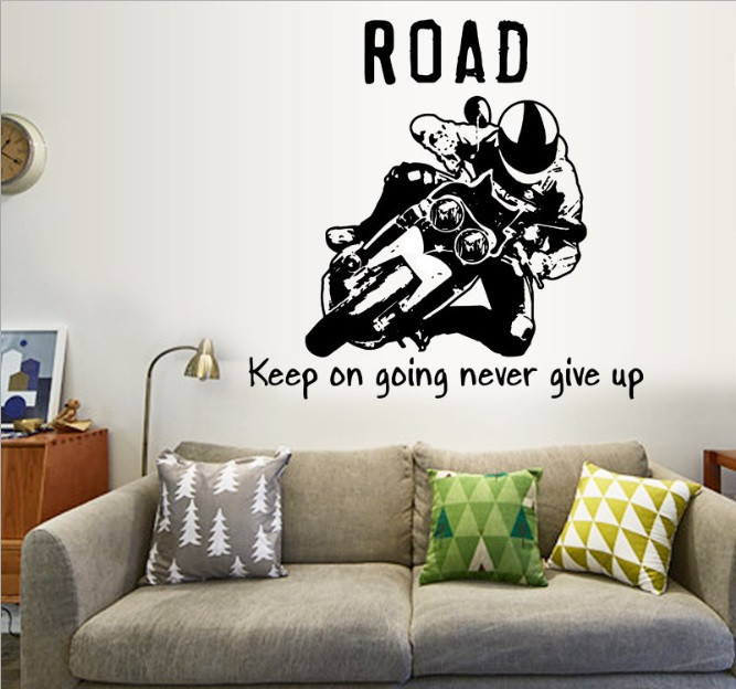 Интерьерная наклейка на стену Мотоциклист Киев - изображение 2