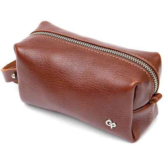Мужская косметичка из натуральной кожи GRANDE PELLE 11414 Коричневый Киев
