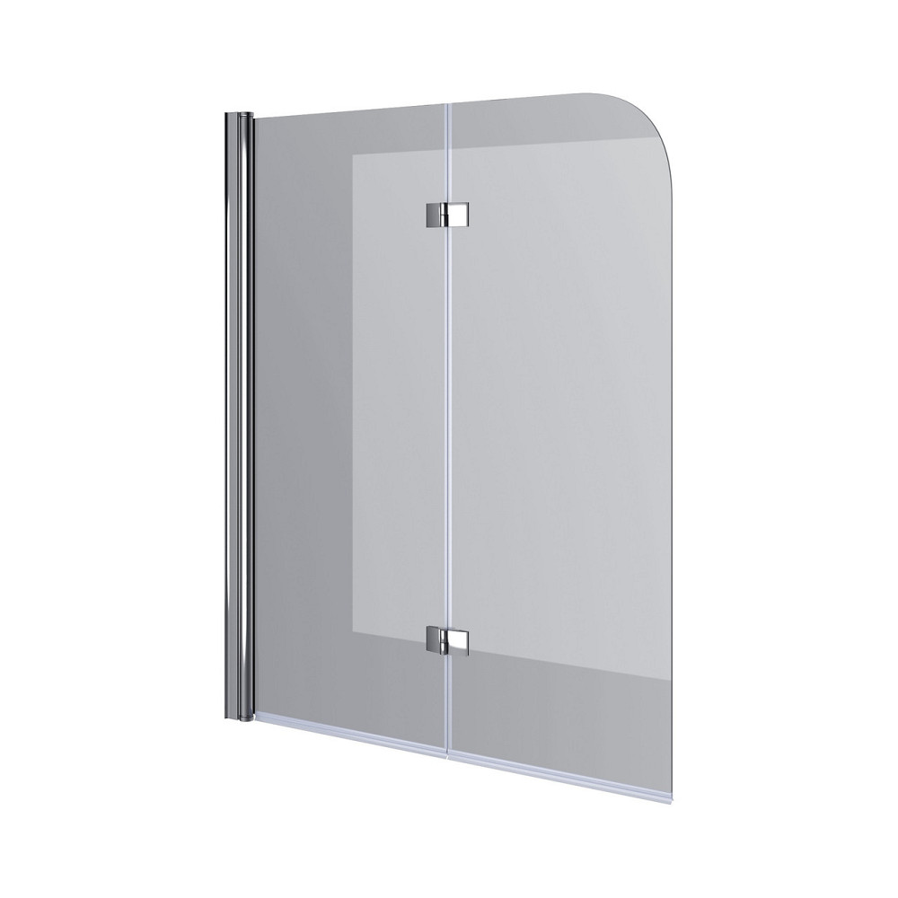 Шторка на ванну QP97(right) двухэлементная 1150x1400 chrome; clear Киев - изображение 1