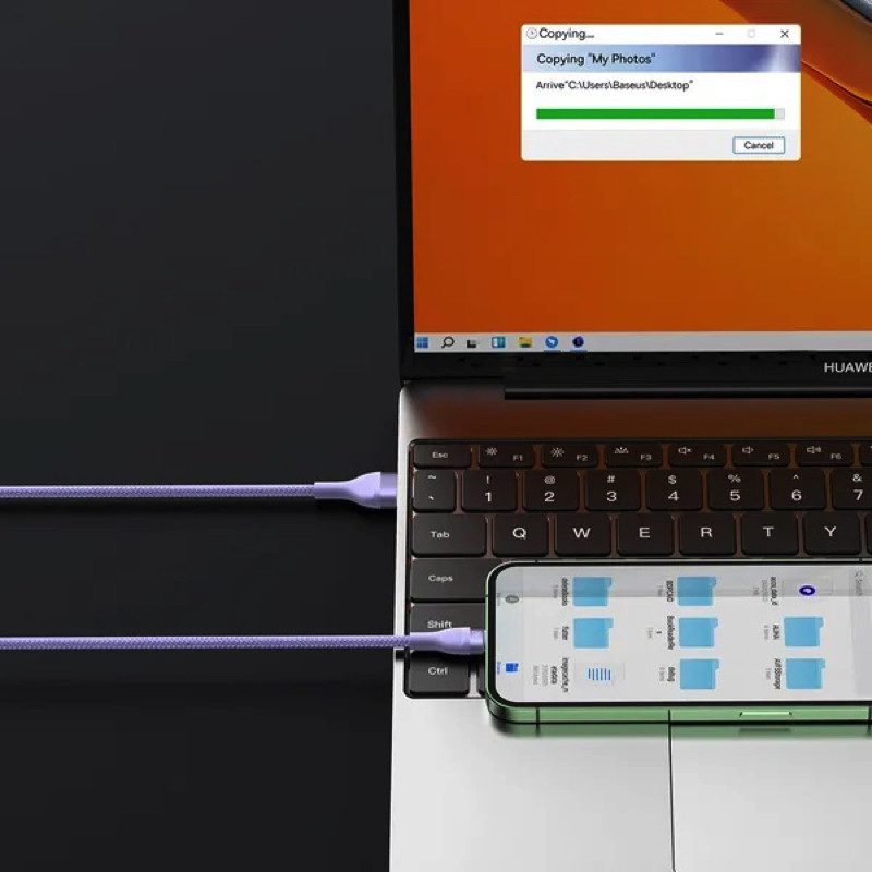 Кабель Baseus Flash 1.2м для быстрой зарядки и передачи данных Киев - изображение 3