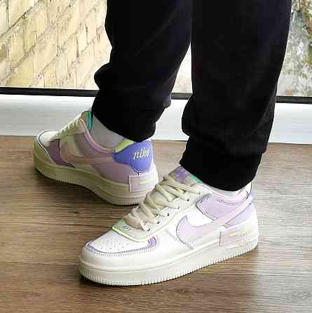 Кросівки Nike Force Білі Жіночі Квітн Шкіряні Форси Різнобарвні Найк (розміри: 36,37,38,39,40,41) - 25 Дніпро