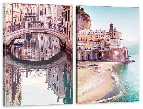 Модульная картина в гостиную / спальню Венеція Італія TLV-2_011 90x132  см Киев