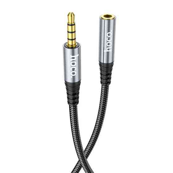 Аудио кабель HOCO UPA20 3.5 audio extension cable male to female (L=1M) Metal Gray Одесса