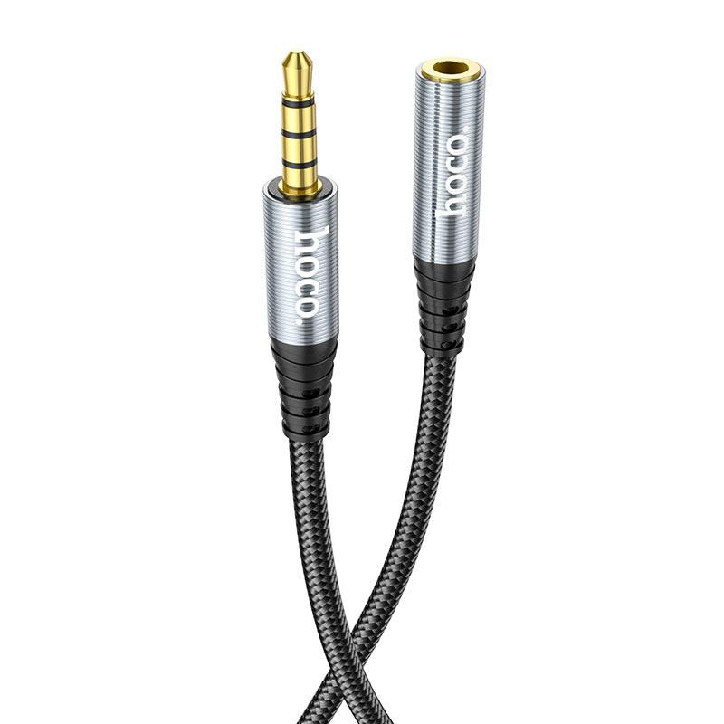 Аудио кабель HOCO UPA20 3.5 audio extension cable male to female (L=1M) Metal Gray Одесса - изображение 1