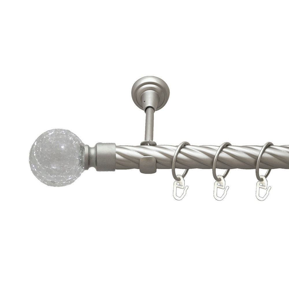 Карниз Orvit Сепія металевий однорядний відкритий скручена труба кільце металеве Сатин 25 мм 200 см (00-00023469) Львів - фото 1