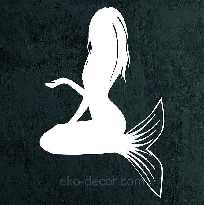 Декоративное настенное 3D Панно «Русалочка» Декор на стену с объемом 110*77 см, Белый Киев - изображение 7