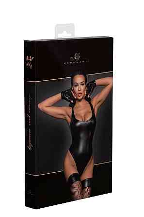Боді з мокрим ефектом Noir Handmade F244 Powerwetlook body with high cut bottom hem, M Sex Aura Київ