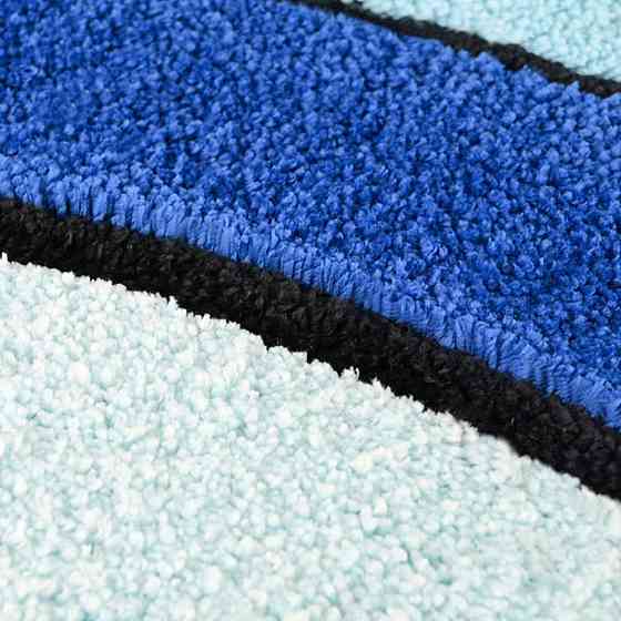 Коврик для ванной и душа коврик для ног в ванную комнату,микрофибра,атискользящий 40х60 см,синий с узором Каменец-Подольский