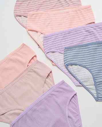 Набор женских трусиков неделек в рубчик -7 шт Nicoletta 713172 Киев