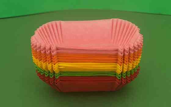 Тартолетка для кексів"Прямокутна мікс"(80*35*30,5) (100шт)/П-8/ (1 уп.) Харків