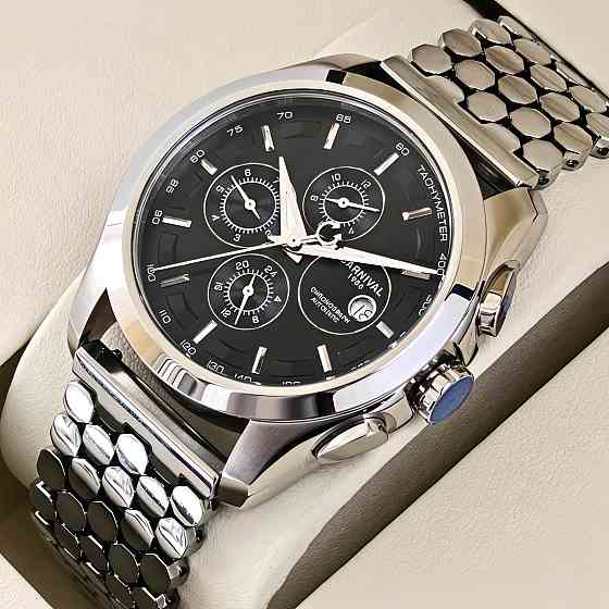 Годинник чоловічий механічний Carnival Genius Silver Honey (2 ремінці) Київ