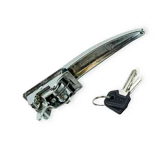 Ручка наружная УАЗ 452 с замком хром двери Мукачево