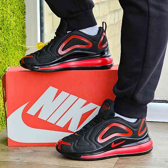 Кроссовки Nike 720 Черные и Красные Женские с Амортизацией Найк (размеры: 37) Видео Обзор Днепр