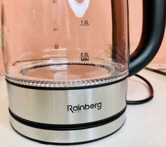 Стеклянный электрочайник с подсветкой Rainberg RB-703 чайник. Киев