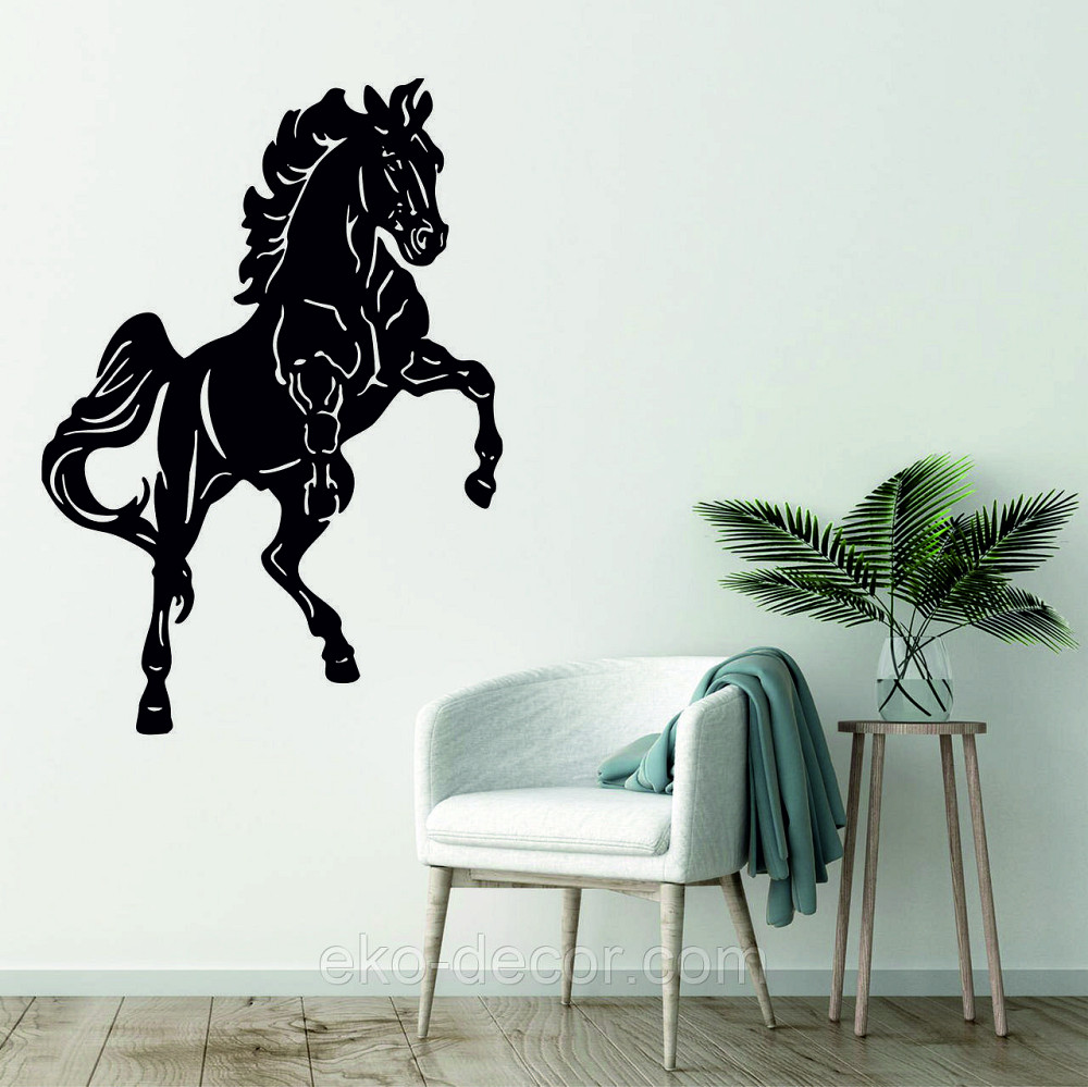 Декоративное настенное Панно «Лошадь», Декор на стену 110*77 см, Черный Киев - изображение 3