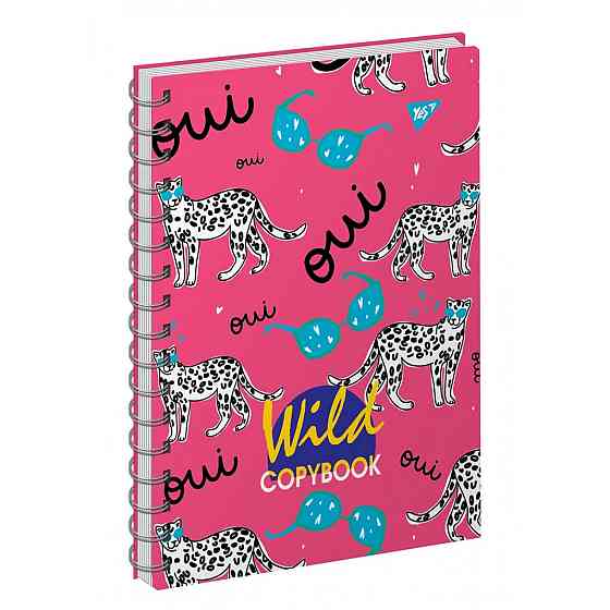 Блокнот для записів А6/64 кл. 7БЦ подв.спір, неон+лам.софт-тач "WILD ANIMALS NEON" YES, шт Київ