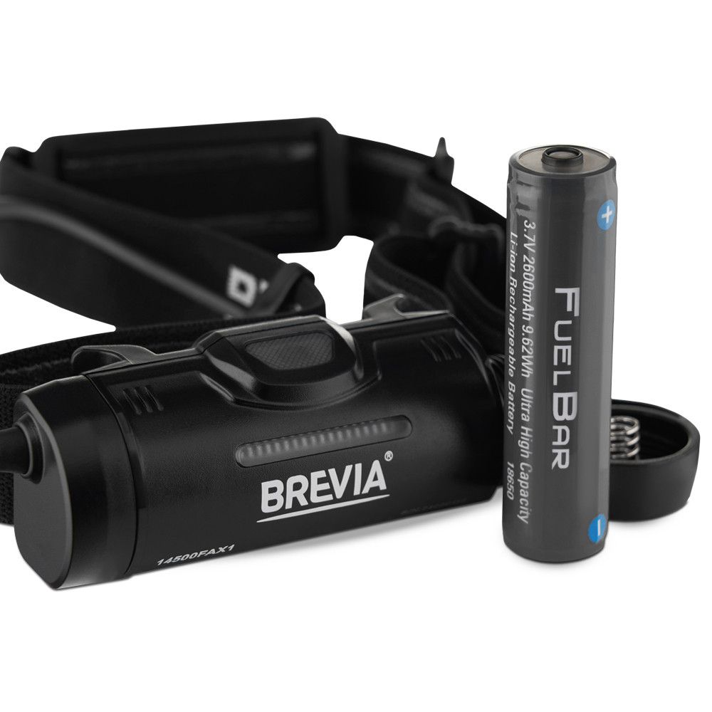 Ліхтар налобний Brevia 500Lm, 2600mAh micro-USB, IP64, заднє світло Львів - фото 6